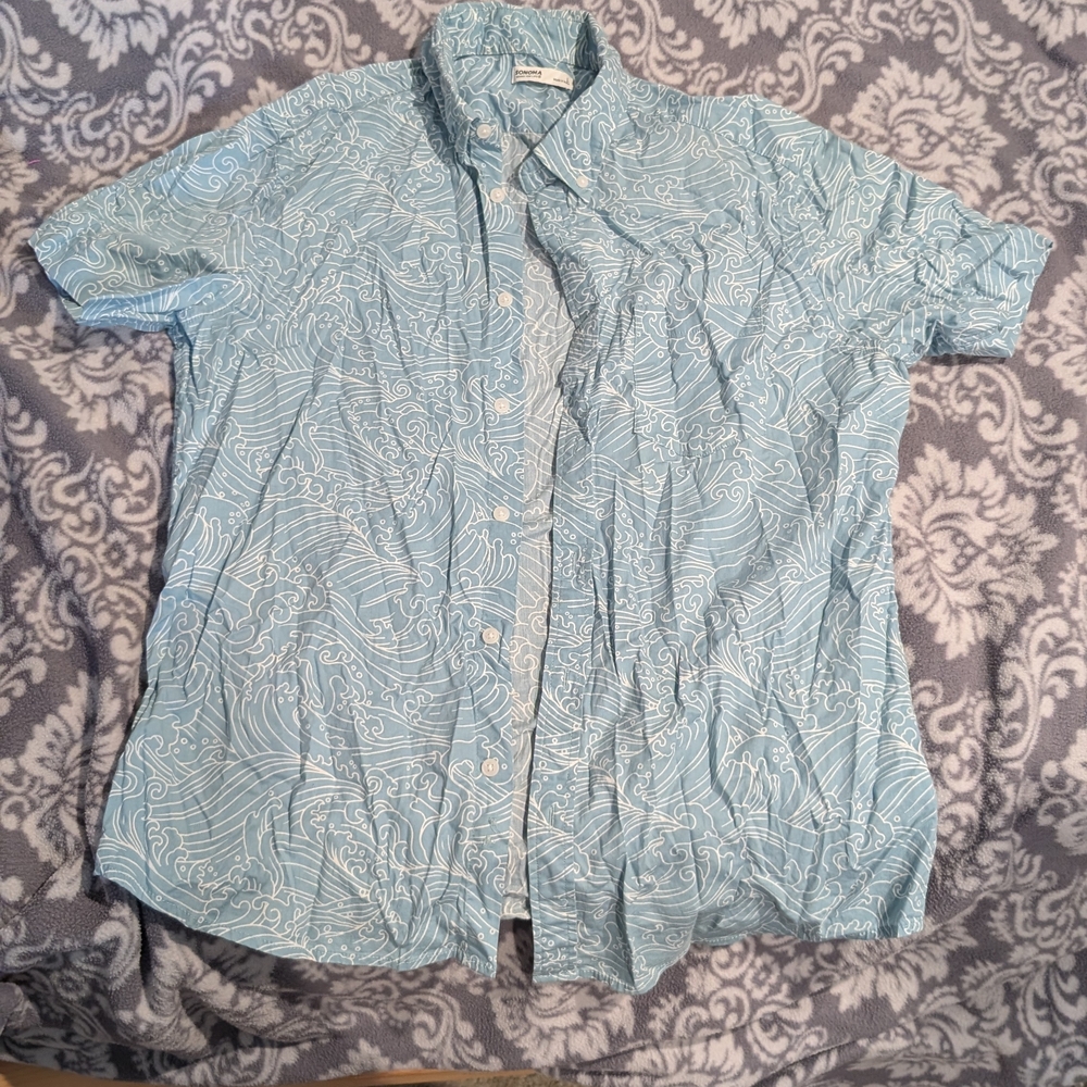 Sonoma Light Blue Casual Button Down Shirt